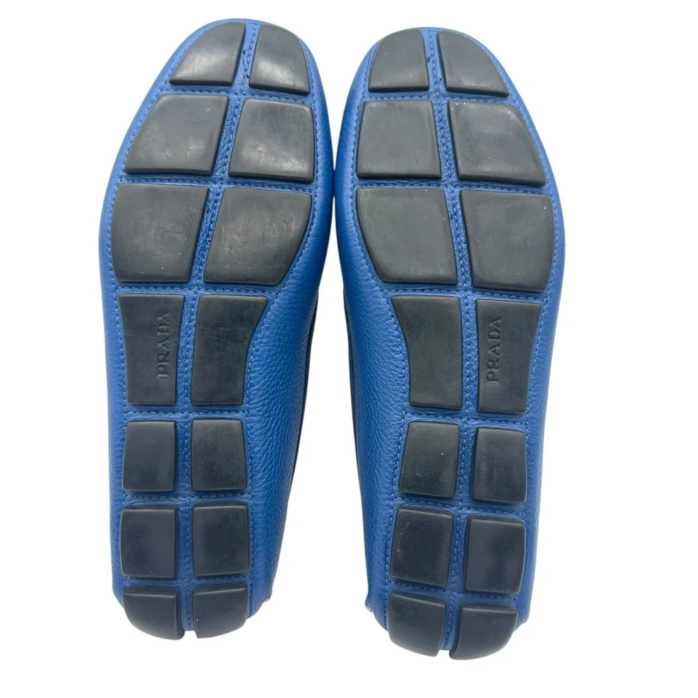 Prada blue leather
